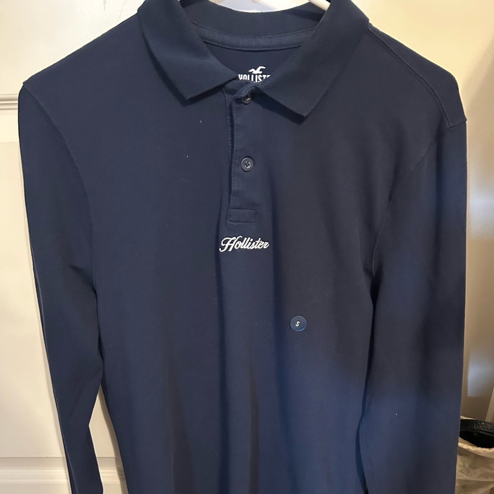 Hollister Dark Blue Polo Shirt